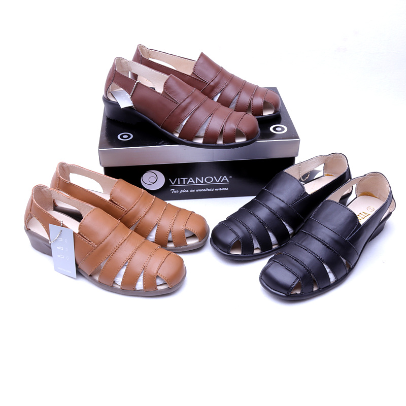 Head Layer Bull Skin Foreign Trade Raw Single Lady Sandshoes Breathable Lou Empty Leather Cave shoe Shoe foot Slope root Women's beach Shoe Large size