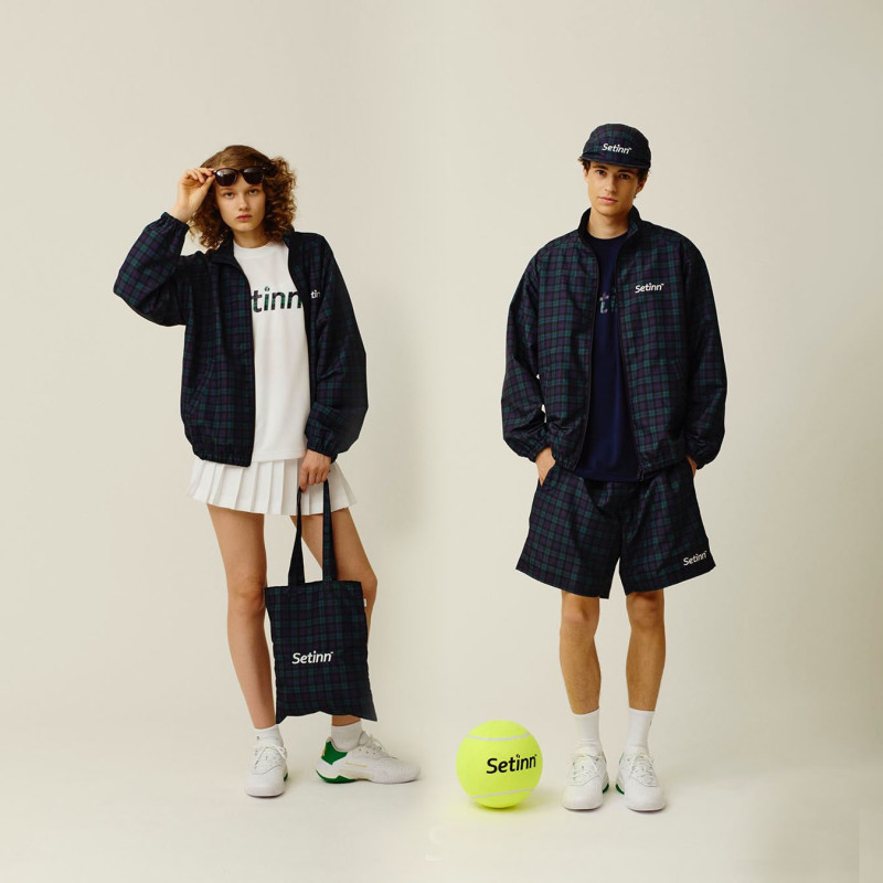 Japanese Tennis Trendy Brand Seti*N High-Performance Waterproof Breathable Quick-Drying Anti-Uv British Plaid Loose Sports Suit Japanese Tennis Trendy Brand Seti*N High-Performance Waterproof Breathable Quick-Drying Anti-Uv British Plaid Loose Sports Suit