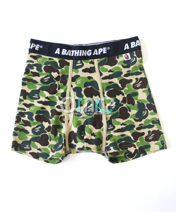 Trendy brand B@pe ape camouflage Lycra cotton U-convex boxer briefs, low-waist breathable and sweat-absorbent cotton boxer briefs suitable for youth