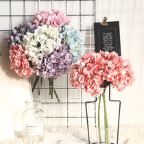  Single hydrangea simulation flower fake flower bouquet decoration Home living room dining table decoration flower wedding bouquet