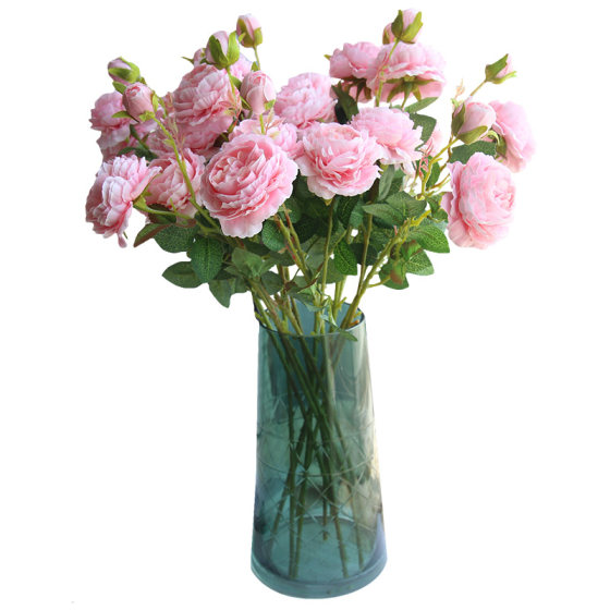 仿真玫瑰花假花摆设干花花束婚庆家居客厅餐桌摆花装饰花艺摆件