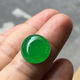 Jade pendant ice type sun green jade egg surface full green ring face high ice large egg surface sun green egg surface inlaid