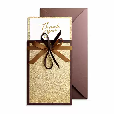Thank you card custom enterprise blessing creative business universal golden gratitude to send customers exquisite condolences greeting card handwriting