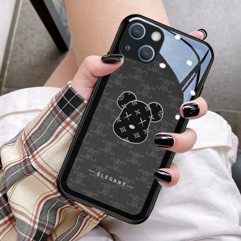Luxurious Bear Apple 11 Phone Protection Shell iPhone12promax Sleeve 12pro New 13 Tide Card X Male Network Red Xr Women's Lens Xs Max Full Bag 8 Anti-Fall 7