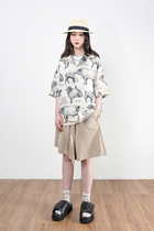 BEEKITE Original Designer Animal Farm Hawaiian Shirt Casual Cuban Collar Short Sleeve ALOHA Flowers Laminated