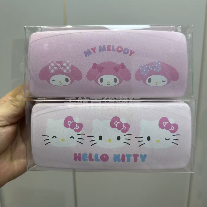 In-Stock Japan Sanrio Kitty Kuromi My Melody Cinnamoroll Cartoon Glasses Case Storage Box