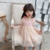 Váy cô gái mùa hè 2020 mới trẻ em kiểu dáng nước ngoài váy cô gái nhỏ váy công chúa váy tay phồng - Váy
