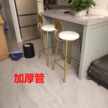 Nordic wrought iron golden bar chair simple home backrest high stools modern cafe bar leisure chairs