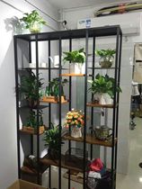 American industrial wind bookshelf iron display rack retro bookcase rack LOFT screen partition porch lockers
