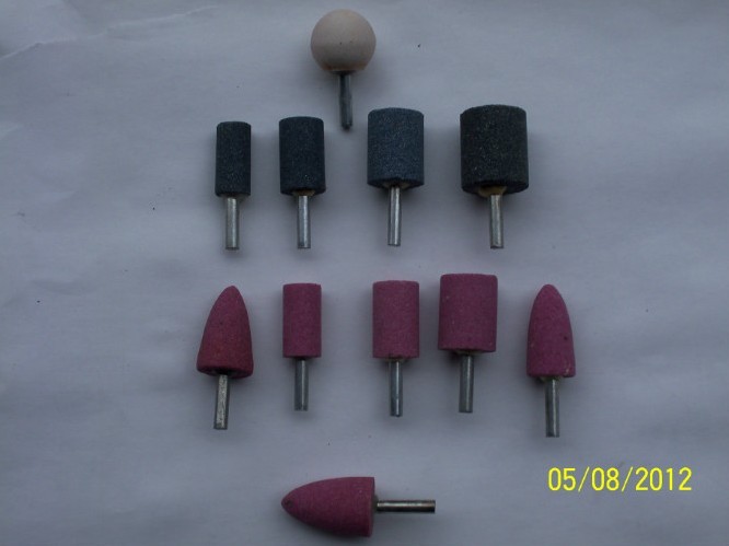 Ceramic grinding wheel grinding head Electric grinding head Inner hole grinding cylindrical peach oval 6mm shank diameter Brown corundum A polishing wire drawing