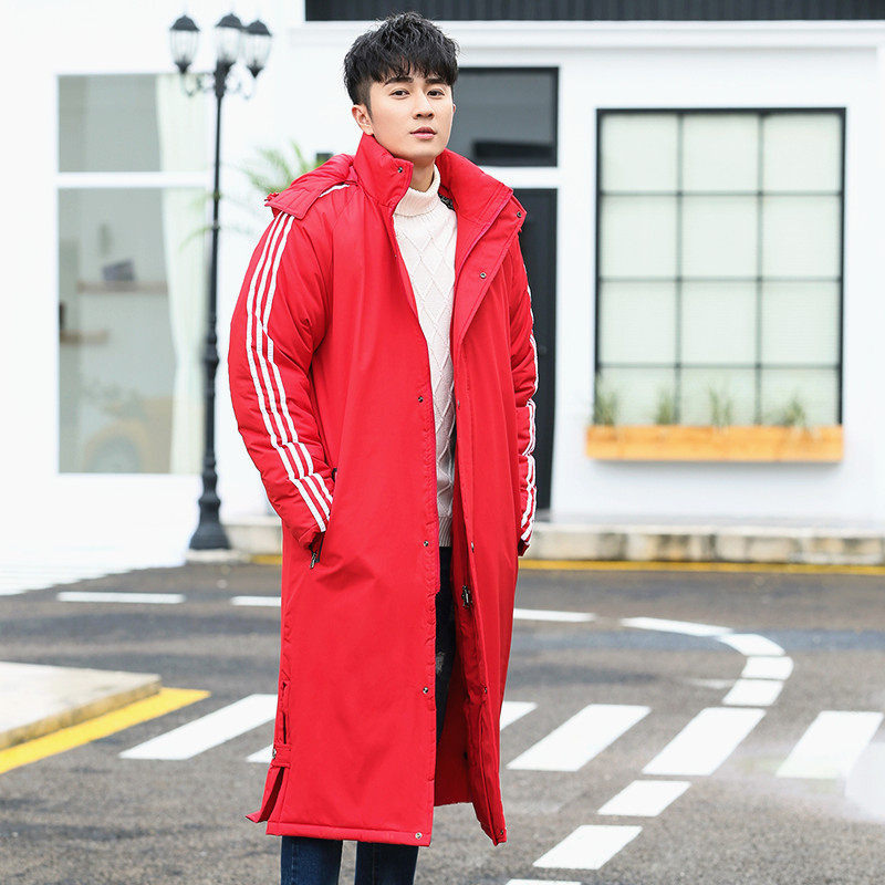 Winter sports cotton coat plus knee swimming for boys and girls and long cotton hospital winter training coat customized