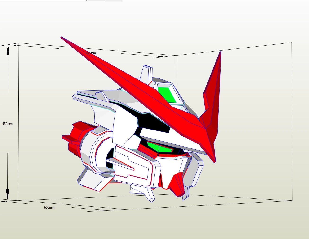 Gundam Mecha Red Heresy Mũ bảo hiểm EVA Mô hình giấy Mô hình lớn Tập bản vẽ thủ công - Mô hình giấy