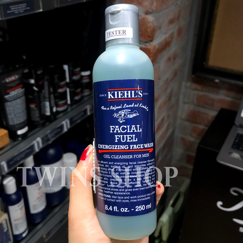 Spot Kiehl's Men's Vitality Gel Refreshing Oil Control Waking Skin Moisturizing Full-effect Cleansing Milk Low Foam 250ml