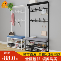 Xinjiang clothes hat rack floor changing shoes stool domestic door cushion bedroom inner hanging clothes hanger containing objects shoe cabinet