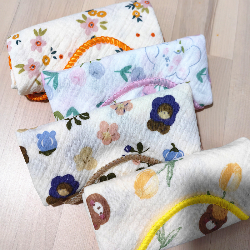 Korean Absorbent Fiber Double-Layer Cotton Gauze Printed Cleaning Cloth, Not Easy to Absorb Oil, Thickened Dishwashing Cloth, Small Square Towel, Hand Towel Korean Absorbent Fiber Double-Layer Cotton Gauze Printed Cleaning Cloth, Not Easy to Absorb Oil, Thickened Dishwashing Cloth, Small Square Towel, Hand Towel