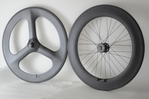  Carbon fiber front three-knife wheel rear 88mm wheel set (flying) Road bike 700C open three-knife wheel tube tire