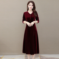 2022 New Wedding Dresses Spring Autumn Moms Dress Qipao Dress Code Dresses Big Code Happy Mother-in-law Wedding Banquet Dress Noble Skirt