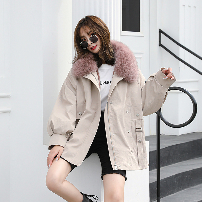 Paige women's mink fur liner 2023 new women's winter short style small detachable young style fur explosion style