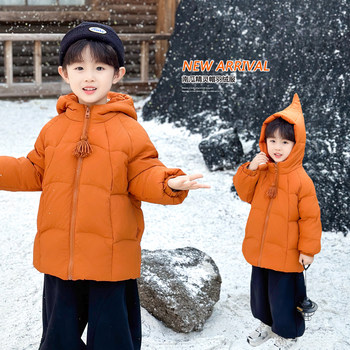 Boys' down Jacket with White Duck Down, Winter 2025 New Style, Thickened Coat for Boys and Girls, Trendy Children's Outerwear
