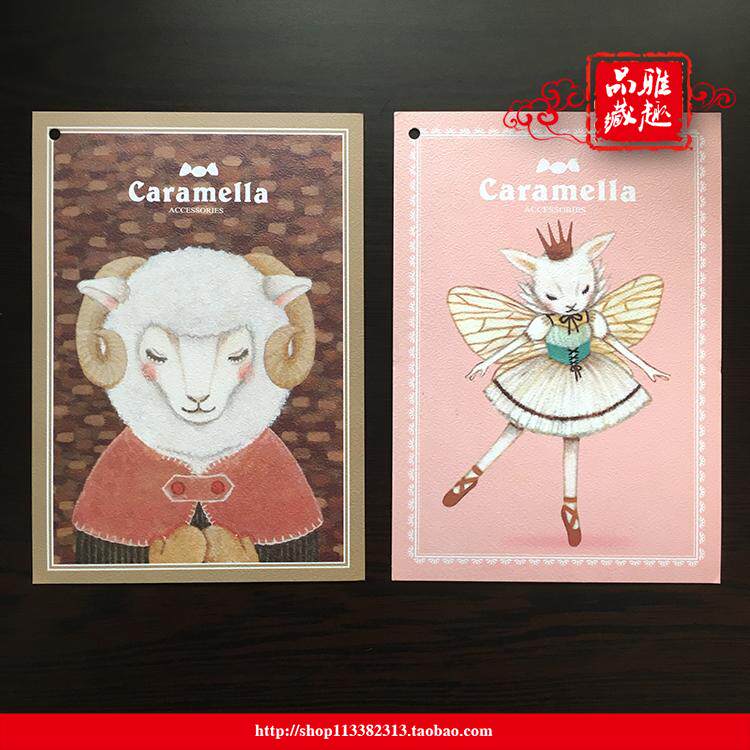 2022 holiday small fresh and cute postcard set of 2 250g thick card special paper with textured texture