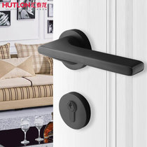 Tandem Tyrone indoor room door lock wooden door bedroom buffer mute split lock modern minimalist door lock black Q7
