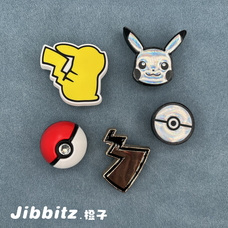Crocs Shoe Charms, Shoe Decorations, Suitable for Crocs Shoes, 3D Cartoon Pokémon Poké Ball
