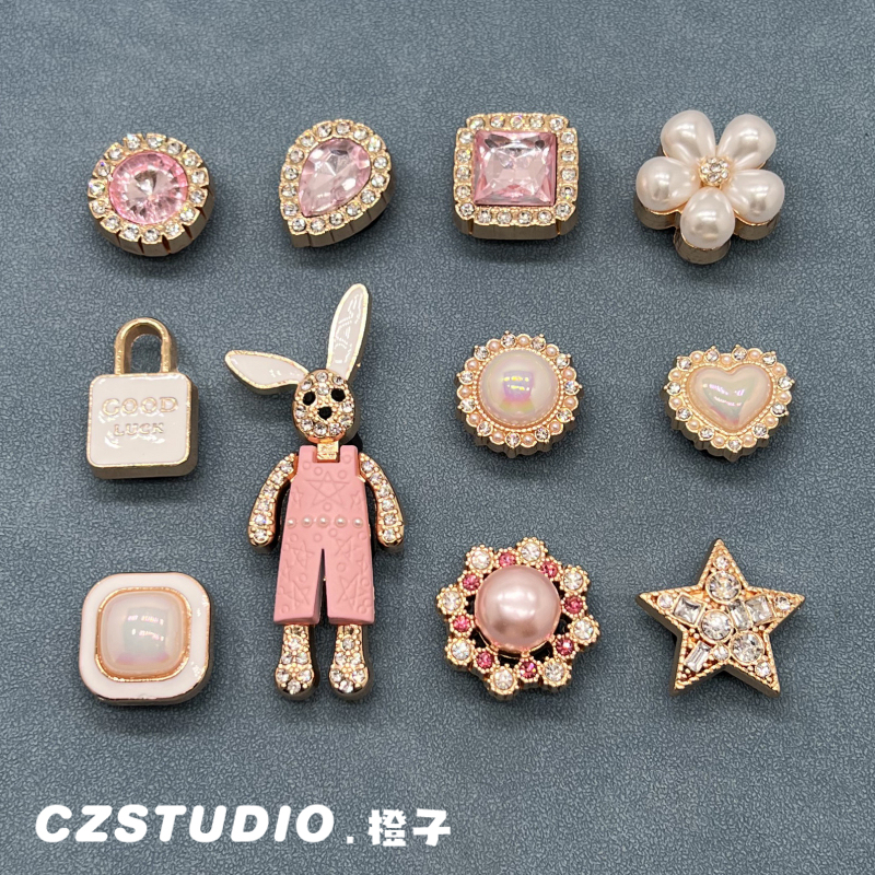 Crocs Shoe Charms, Shoe Decorations, Cute Diamond Gem Rabbit Alice