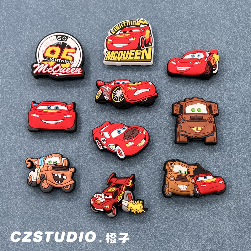 Crocs Shoe Accessories Shoe Charms Suitable for Crocs Mcqueen Car Shoes Decoration Cartoon Shoe Buckle 3D DIY Accessories