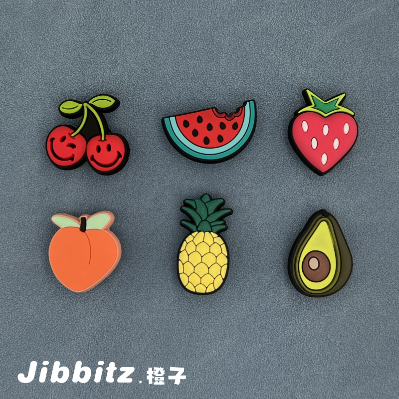 New Crocs Shoe Accessories Shoe Charms Suitable for Crocs Shoe Decoration Accessories Shoe Buckles DIY Fruit Pineapple Cherry