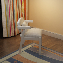 Solid Nordic Dining Chair Limited Restaurant Combined Modern Backing Chair Casual Ivory White