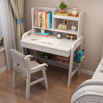 Childrens Solid Wood Desk Book Frame 70 minimal student table 90 small household 80cm can be lifted and dropped to learn to write desk