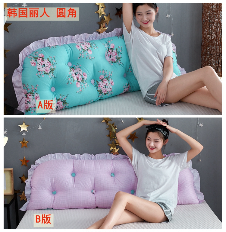 Cotton Hàn Quốc phiên bản của chiếc gối giường lớn bao gồm áo lại lớn mà không có lõi - Trở lại đệm / Bolsters gối chăn 2 in 1 cho xe hơi