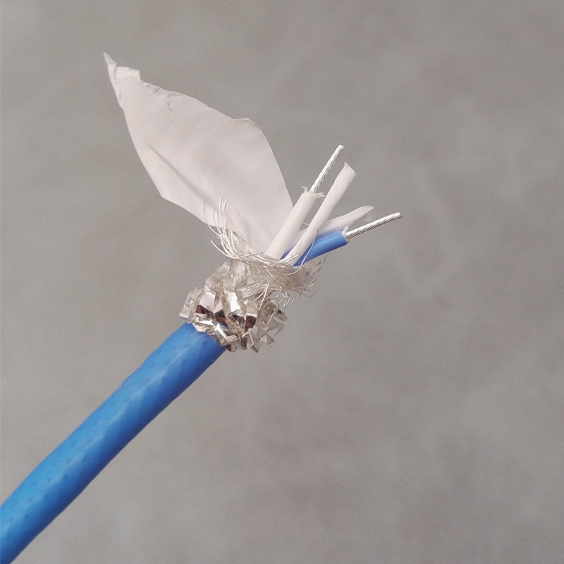 进口特氟龙镀银线2芯双屏蔽信号线航空级低损耗音频线2X0.15平方