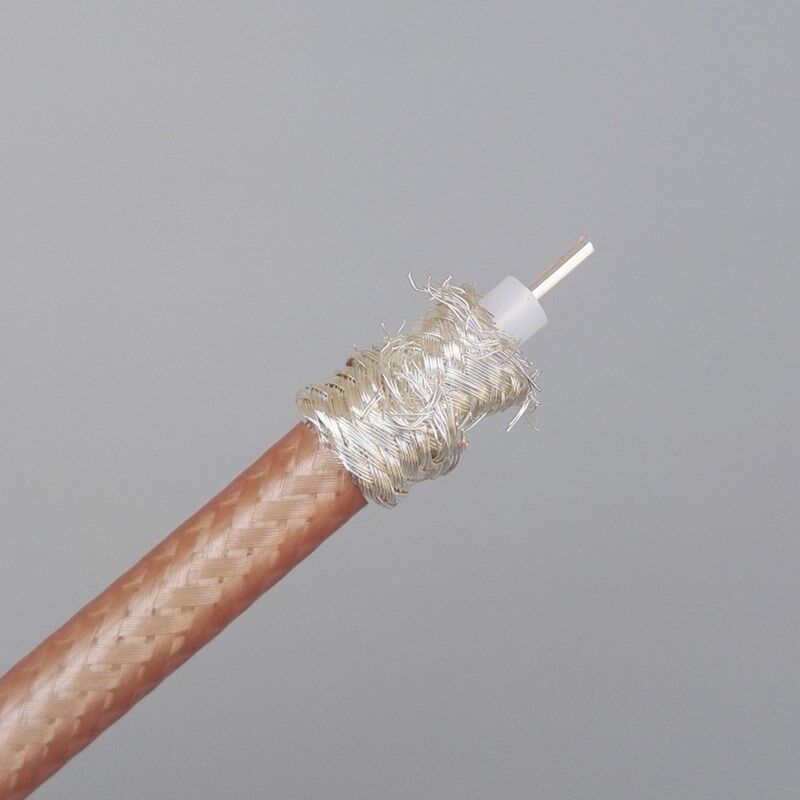 双屏蔽镀银RG142同轴线50-3信号线SFF50-3-2 特氟龙射频线全新