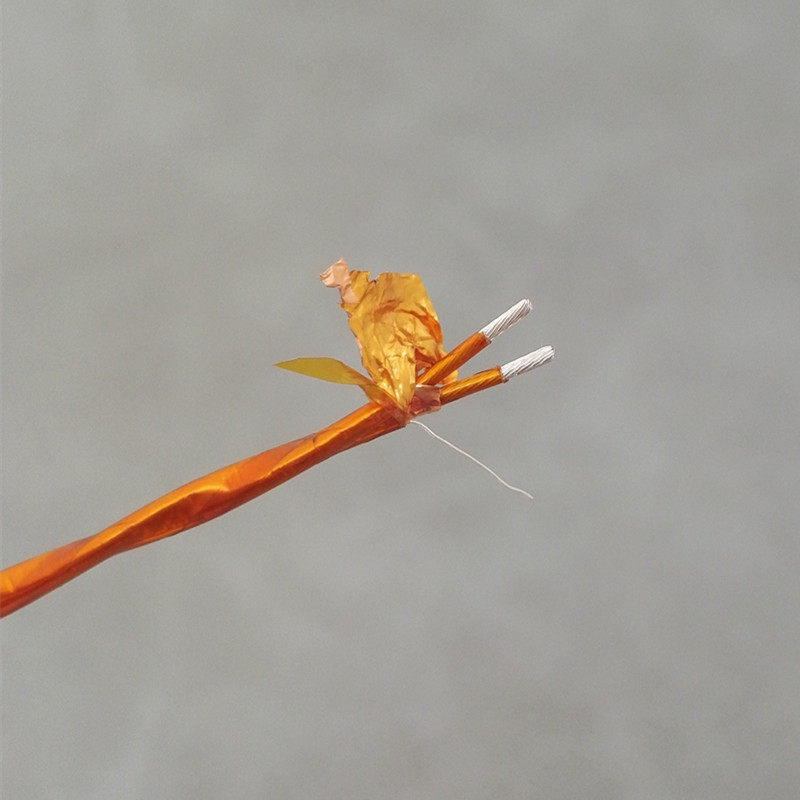 进口聚酰亚胺耐高温350&deg;镀银线2芯信号线2X0.3平方屏蔽线电源线