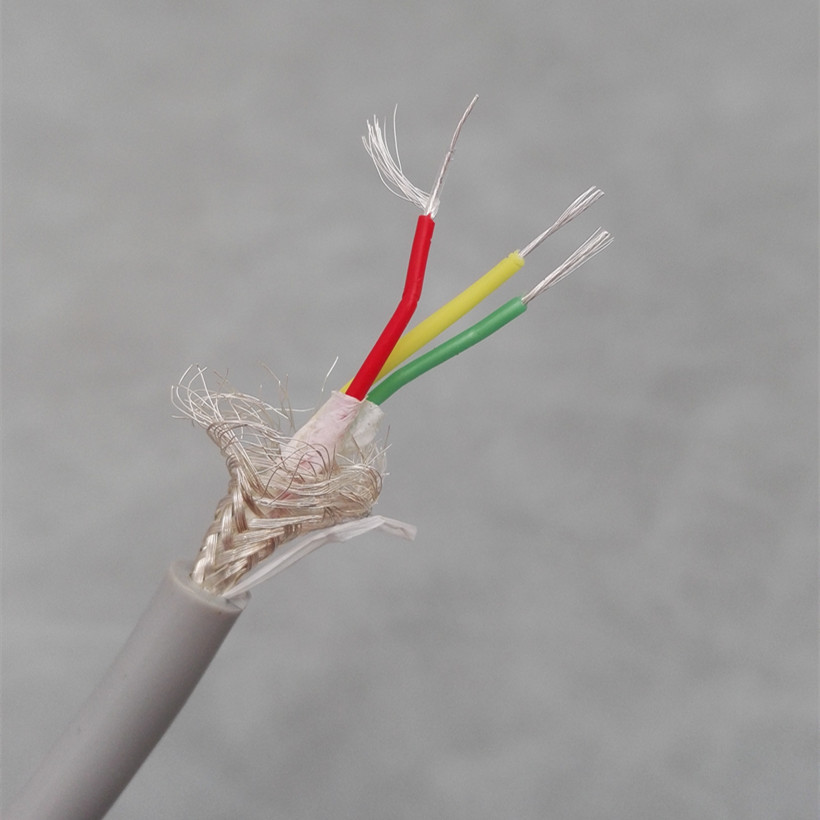 超柔硅胶护套3芯屏蔽线AGFP-2镀银线2芯+1芯信号线特种稀少线缆