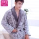 Lớn trắng dễ thương áo ngủ nữ áo choàng tắm nữ đồ ngủ mùa thu dịch vụ nhà dày flannel san hô nhung mùa thu dài tay áo đồ ngủ mùa đông nam nữ