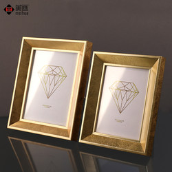 Golden Light Luxury Photo Frame Display Stand, Creative Nordic Modern Minimalist 6 7 8 10inch Photo Frame Set