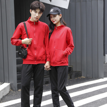 New spring and autumn Korean style pullover sweater womens hoodie loose short high waist top thin coat customization