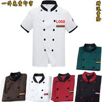 Chef overalls mens long-sleeved autumn and winter clothing restaurant kitchen bakery restaurant catering waiter suit short-sleeved women
