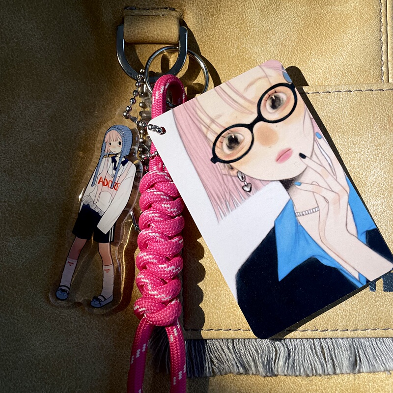Fufux*Girl Collection* Original Niche Illustration Art Epoxy Acrylic Keychain Pendant Small Card Merchandise Fufux*Girl Collection* Original Niche Illustration Art Epoxy Acrylic Keychain Pendant Small Card Merchandise