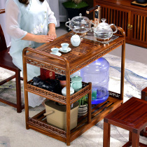 Rosewood solid wood mobile tea cart Fu Man Tang large tea frame tea table Household tea tray tea table large