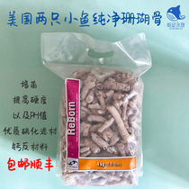 US Two Small Fish Coral Bone West Coast Clean Large Coral Stone Lifting PH Alkaline filter Freshwater Fish Tank