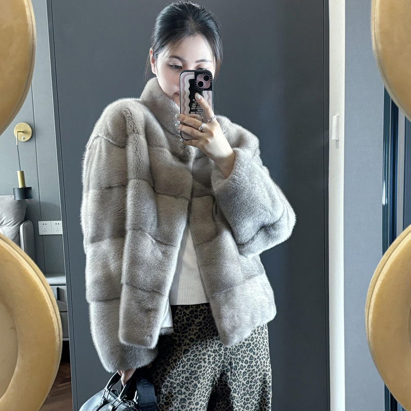 2026 Winter Daily Luxury Imported Stand Collar Full Fur Mink Coat Women's Whole Mink Coat 2026 Winter Daily Luxury Imported Stand Collar Full Fur Mink Coat Women's Whole Mink Coat