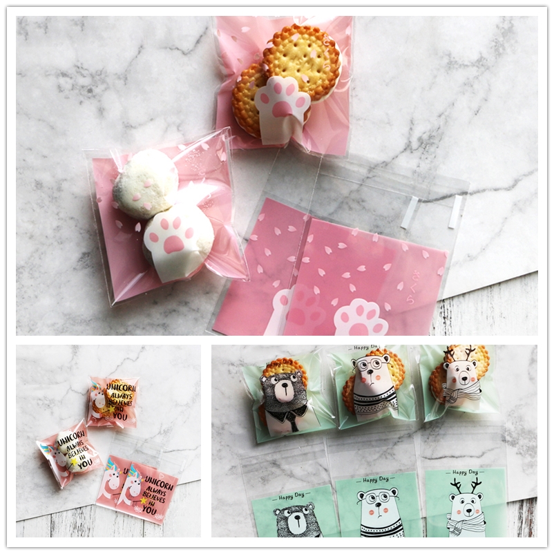 Self-proclaimed packing bag Milk Date Snowflake Crisp Transparent Self-Glued Bull Rolled Sugar Cookie Candy Cookies Cute Baking Bag