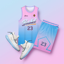 Basketball uniform suit mens custom sports training clothing womens game clothing printed team uniform breathable vest student jersey