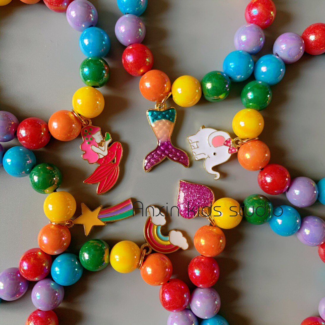 Full 39 * Foreign Trade Export Original Single Color Multi-Color Mermaid Little Elephant Love Rainbow Child Handout