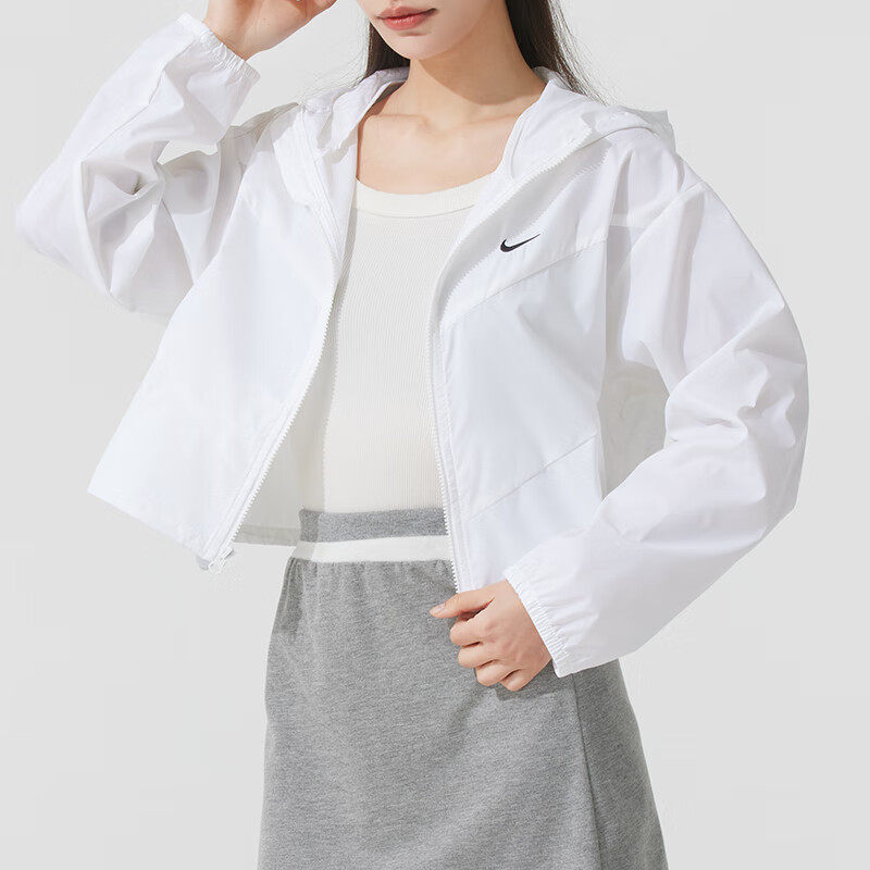 Nike Women's Jacket Summer New Sports Casual Fitness Running Woven Lightweight Sun Protection Short Jacket Nike Women's Jacket Summer New Sports Casual Fitness Running Woven Lightweight Sun Protection Short Jacket