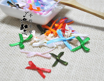 DIY handmade baby clothes decoration with 3mm wide color ribbon bow underwear flower 10