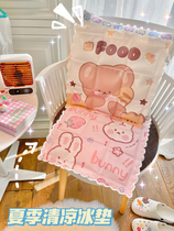 Water-free seat ice cushion summer cute cool cushion car with ladies and girls heart sofa cool cushion folding ice pillow